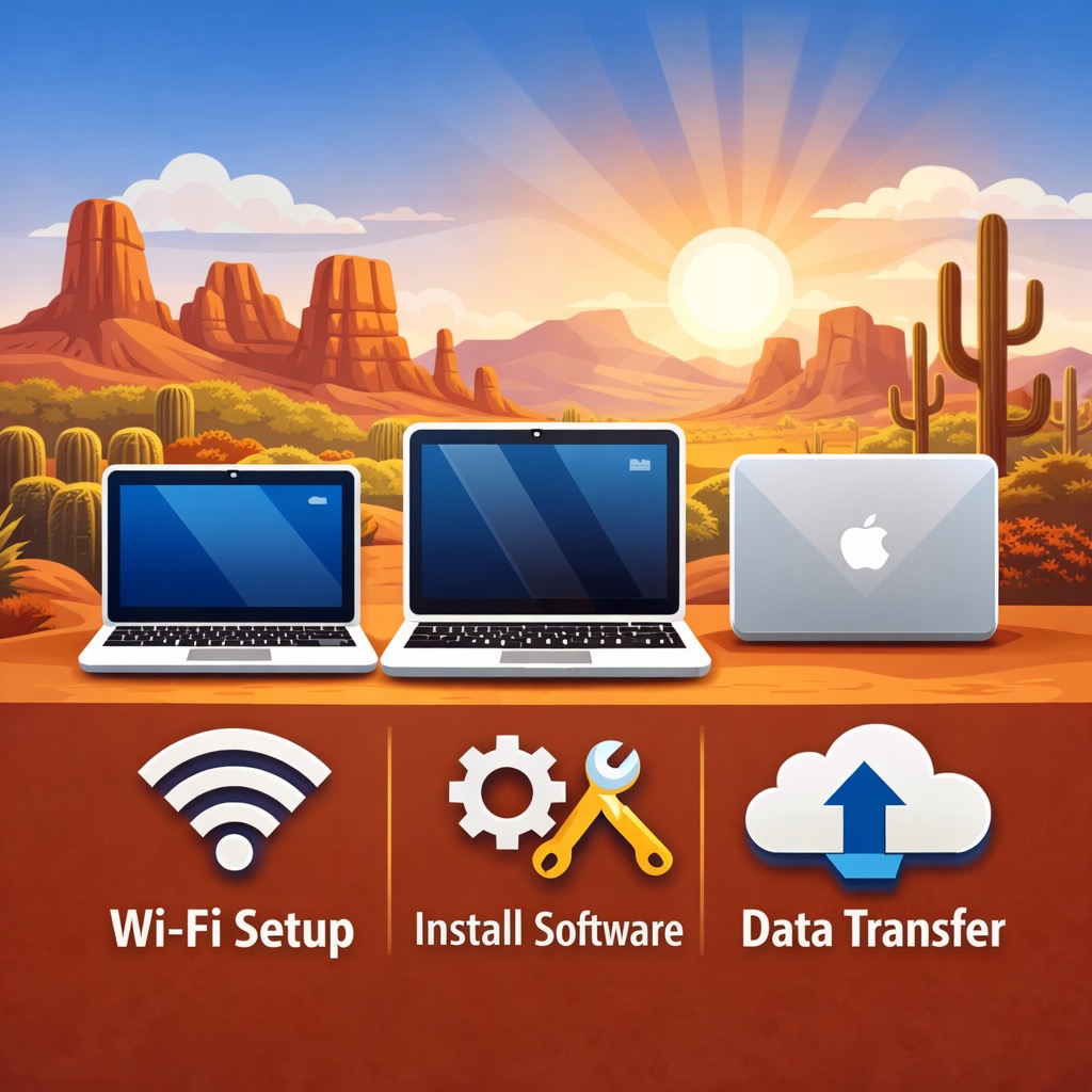 New laptop setup help for assisted living facilities in Arizona