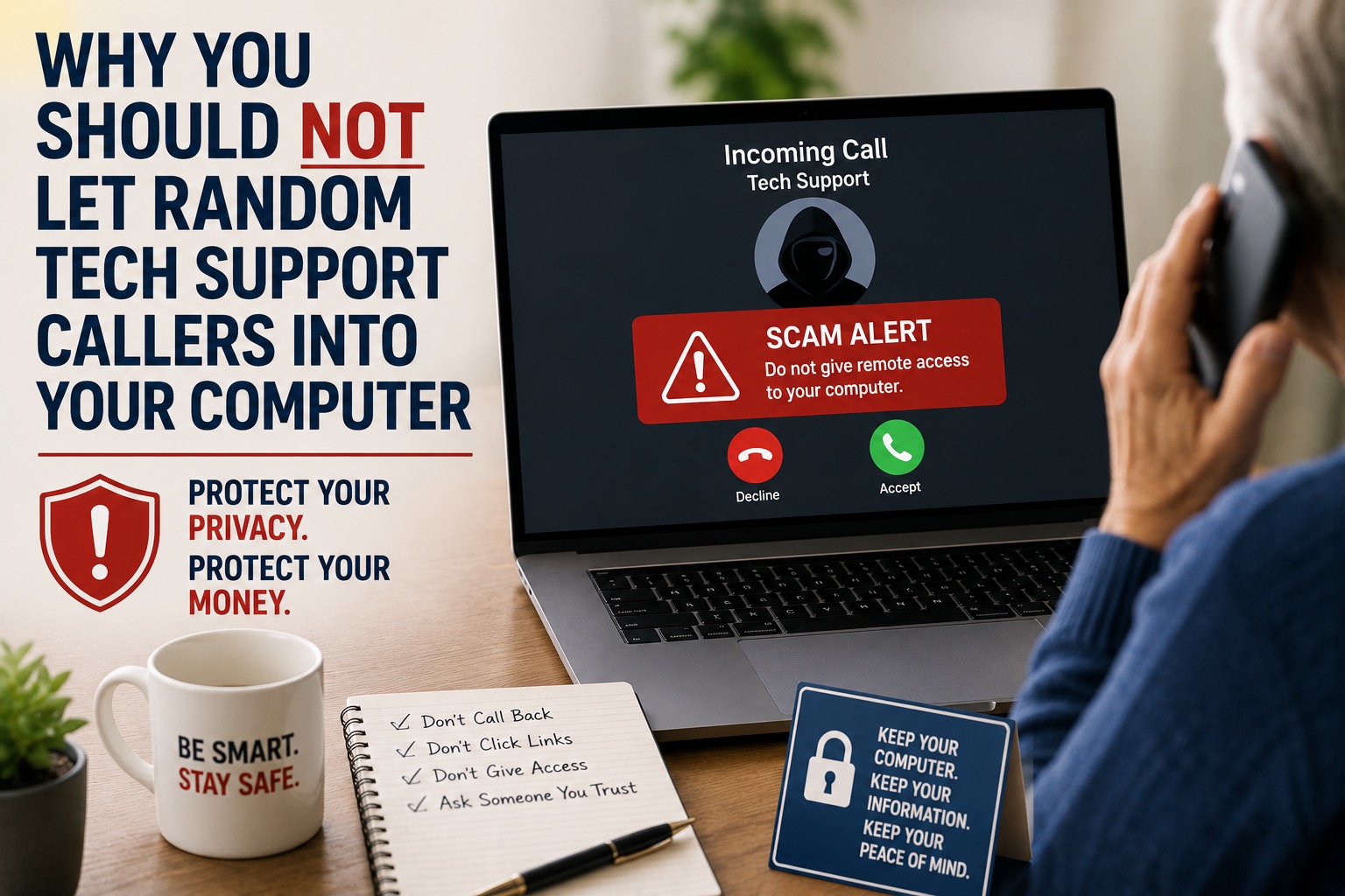 Warning about random tech support callers asking for computer access