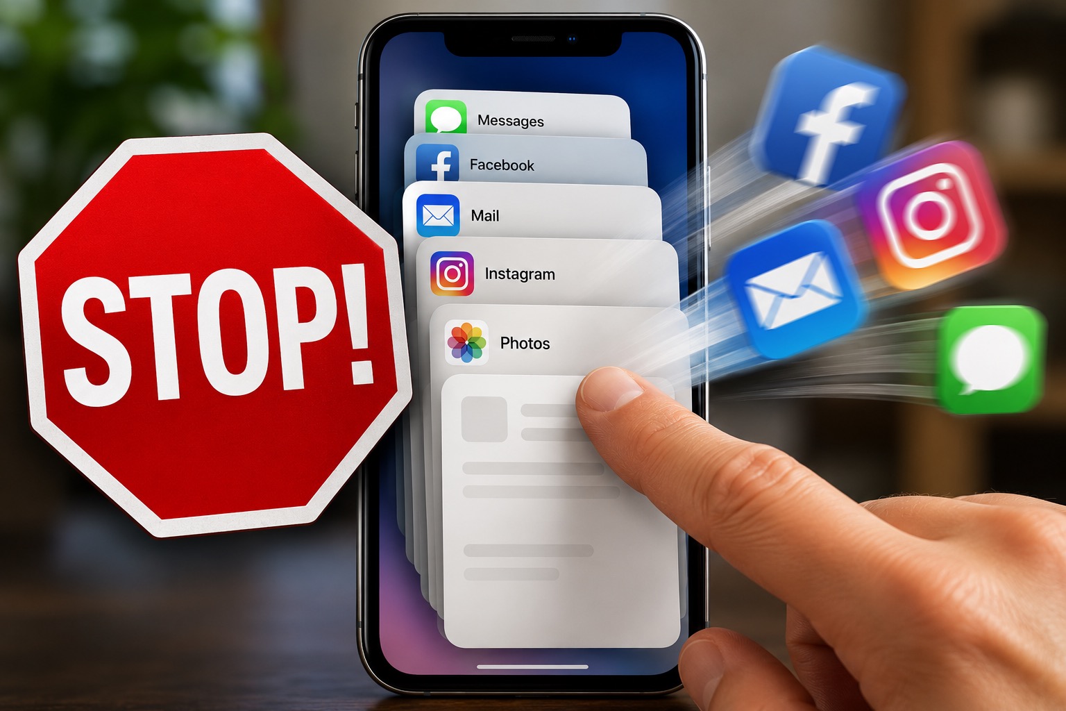 Force quitting apps does not save battery life