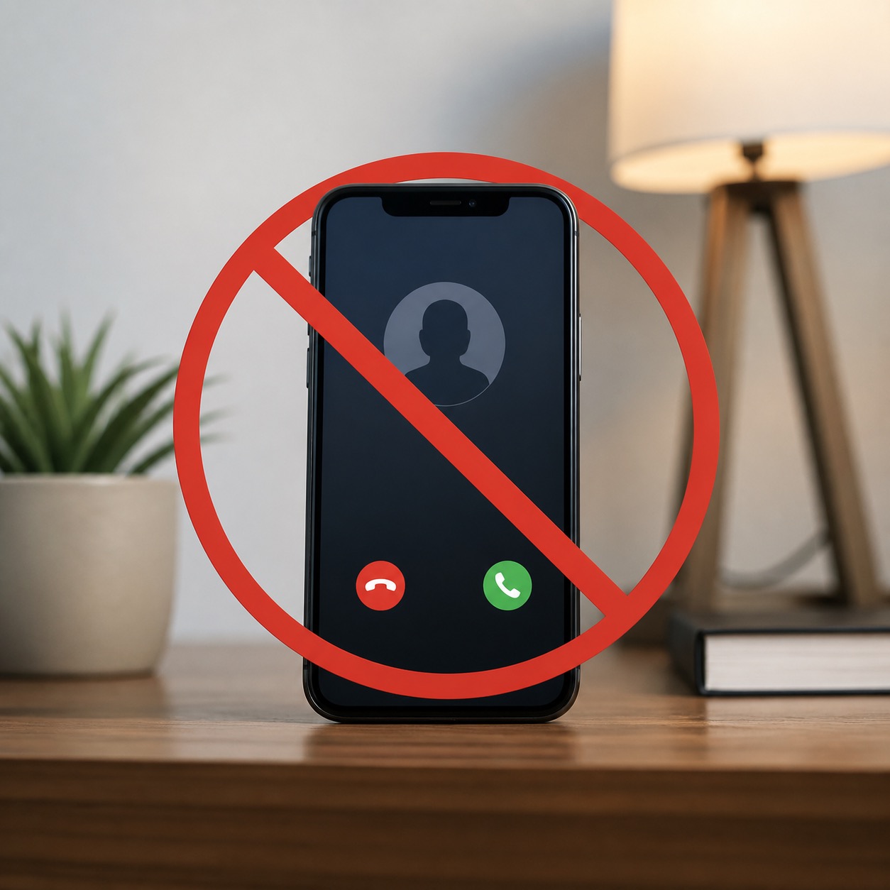 Phone illustrating refusing suspicious tech support calls