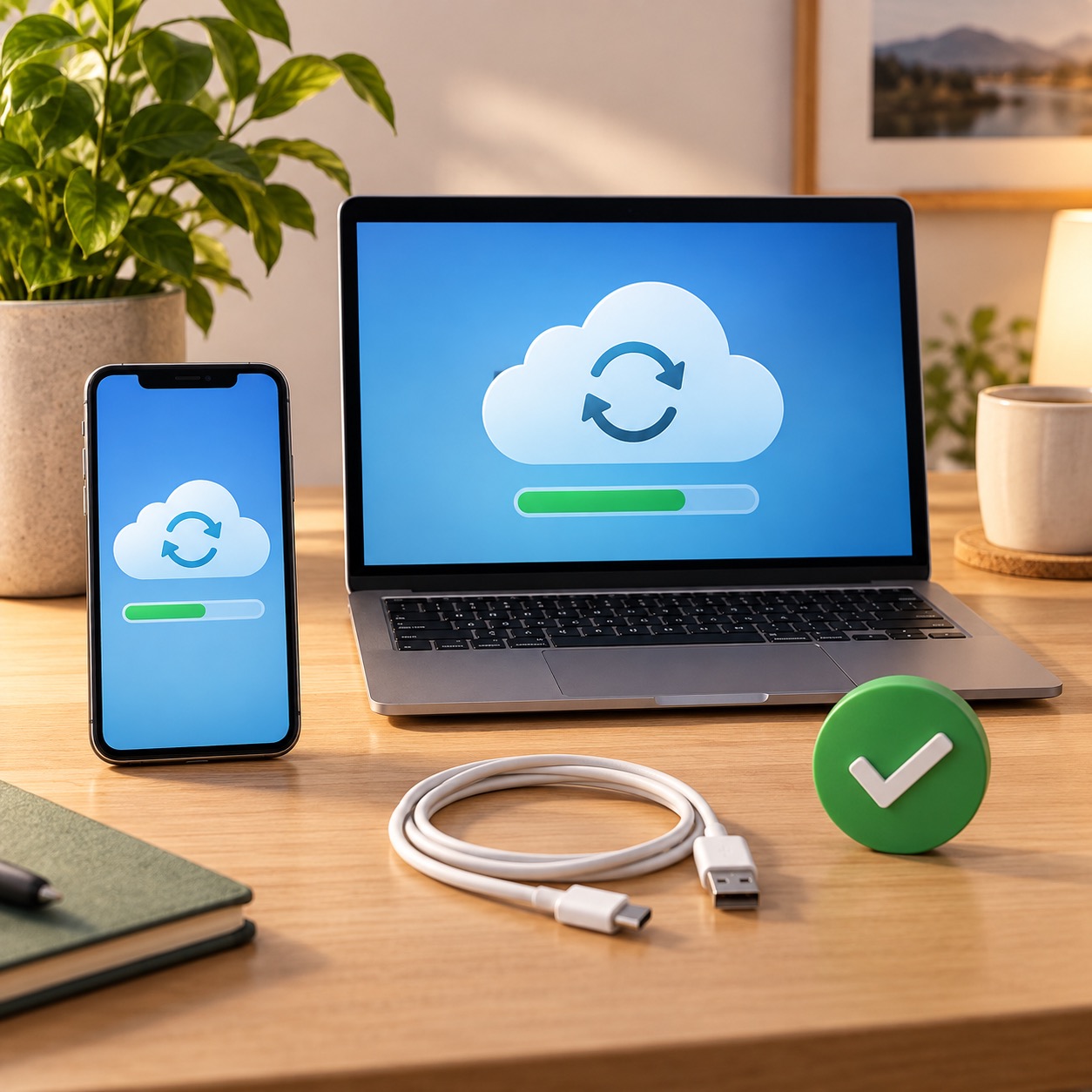 Devices and backup routine for regular updates